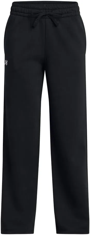 Флисовые брюки прямого кроя Under Armour Rival для девочек, (001) Black//White