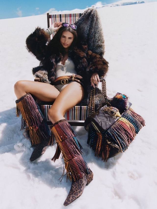 Ковбойские сапоги Western с бахромой на молнии из замши Kurt Geiger London, Multi — фото 3