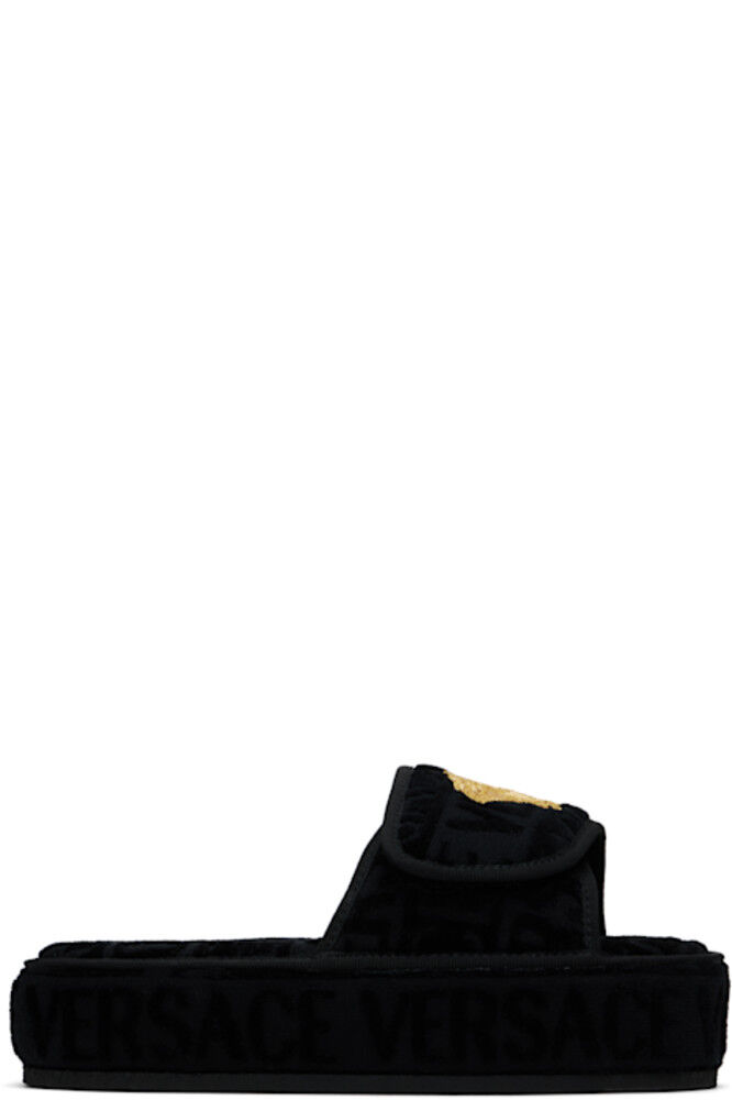 

Черные тапочки «Versace» Allover Versace Underwear