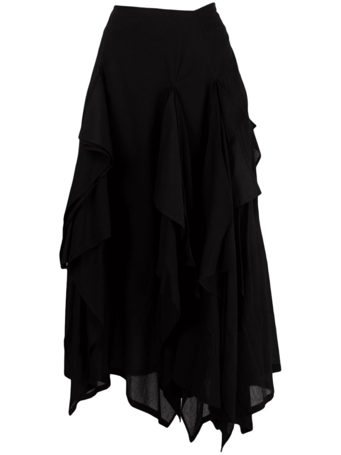 

Yohji Yamamoto юбка асимметричного кроя, черный
