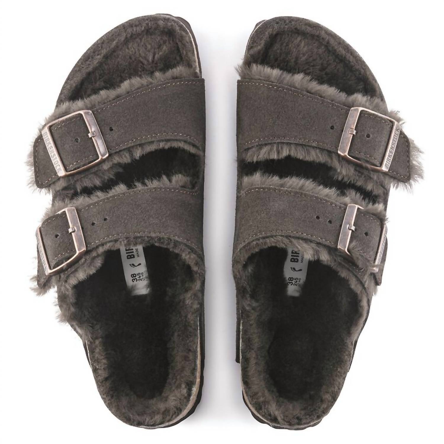 Женские сандалии Arizona Shearling цвета мокко Birkenstock, цвет mocha — фото 3
