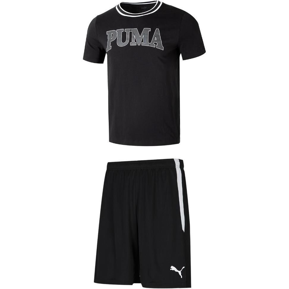 

Повседневный спортивный мужской спортивный костюм черный Puma, черный