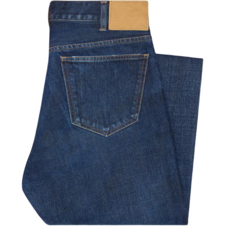 Джинсы Kurt Mid Rise Straight Leg CELINE, темно синий — фото 4