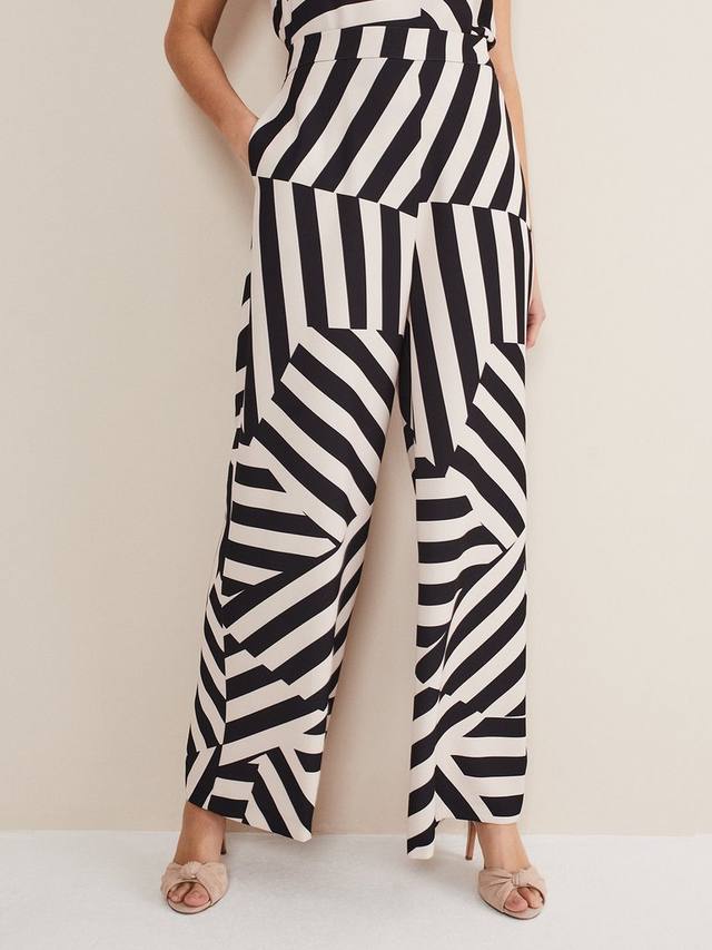 

Брюки в диагональную полоску phillis Phase Eight, цвет Black/Pink