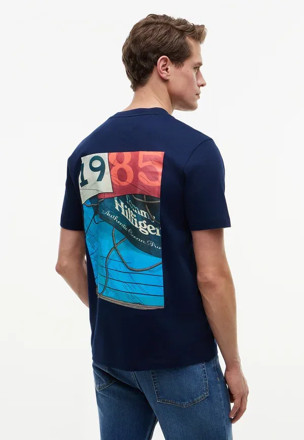 Футболка Heritage print Tommy Hilfiger, угольно-синий