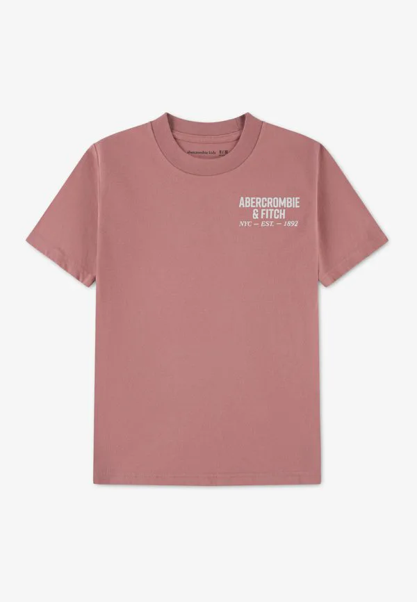 Футболка с логотипом nyc est 1892 Abercrombie & Fitch, Dusty Rose