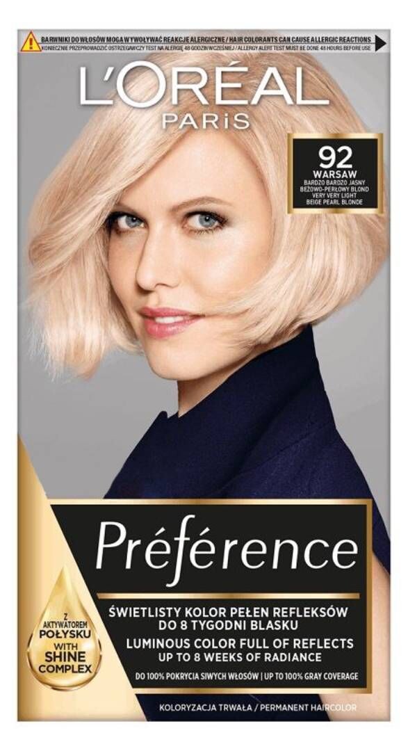 

Краска для волос L’Oréal Preference 92 Warsaw, 1 шт