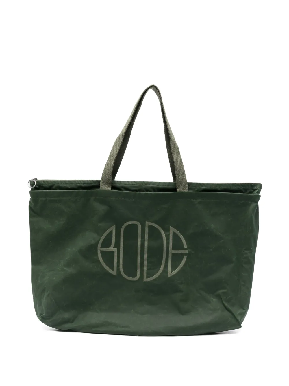 

Сумка-тоут на молнии из вощеного хлопка Bode, зеленый