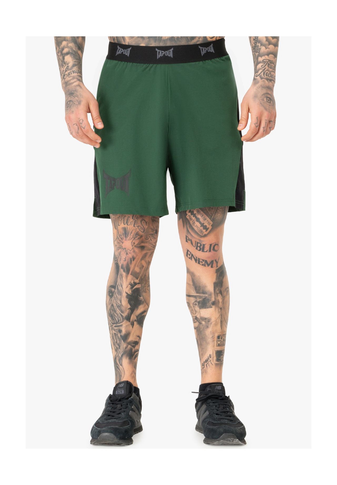 

Мужские шорты стандартного кроя TRAINING SHORT TAPOUT, зелено-черный