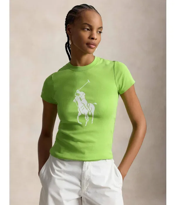 Футболка slim fit Polo Ralph Lauren, лаймовый