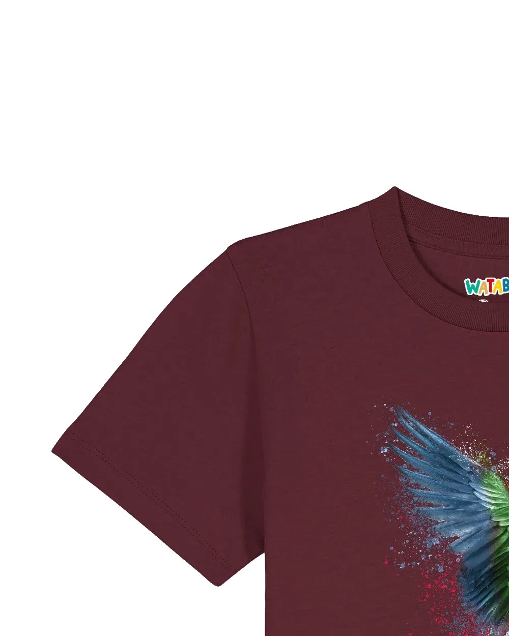 Футболка с принтом попугая Wat? Apparel, бордовый — фото 3