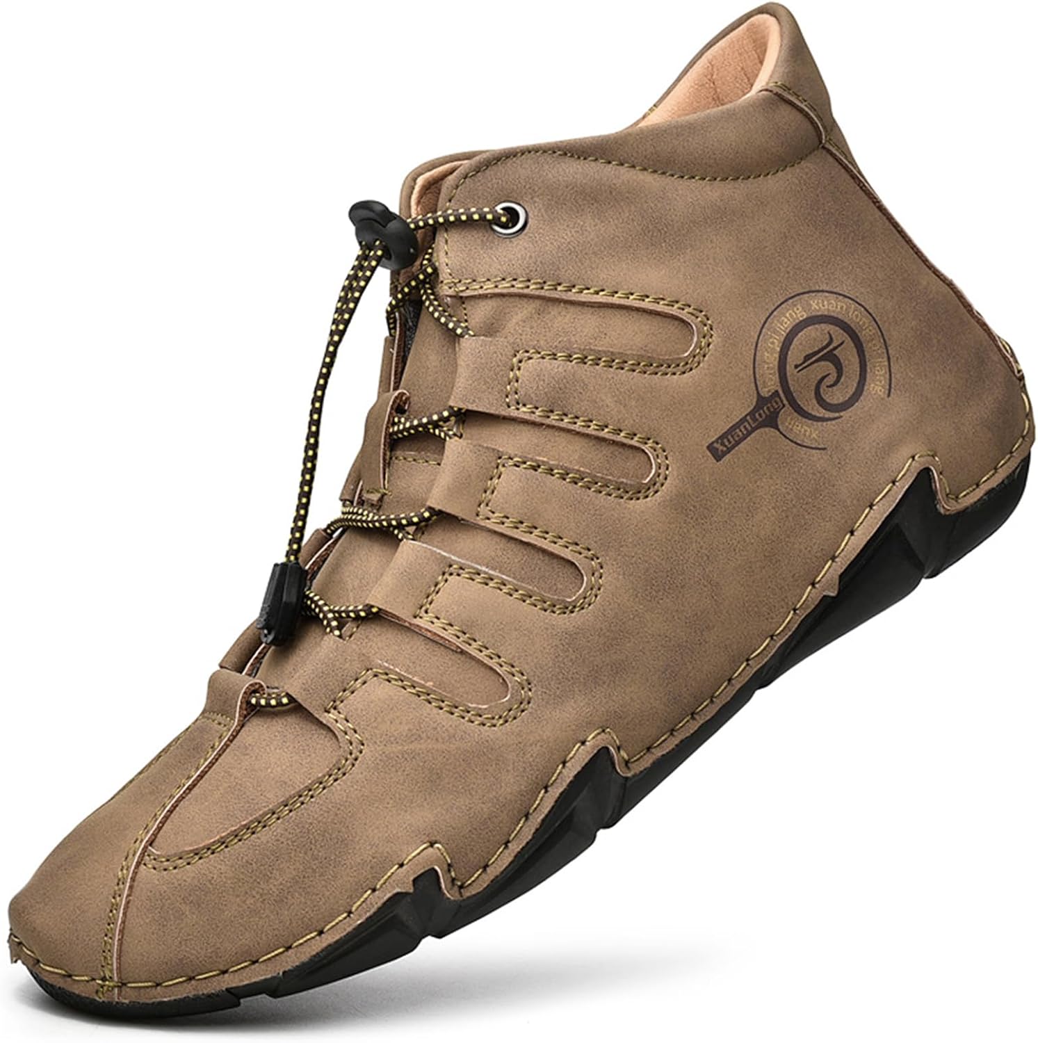 

Мужские итальянские высокие ботинки Lossarye из натуральной кожи, ручной работы, повседневные, легкие, водонепроницаемые, для походов, слипоны, ботинки-чукка, нескользящие, для активного отдыха, хаки