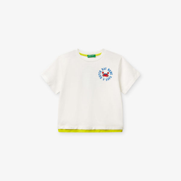 

Футболка Benetton Graphic-Print, белый