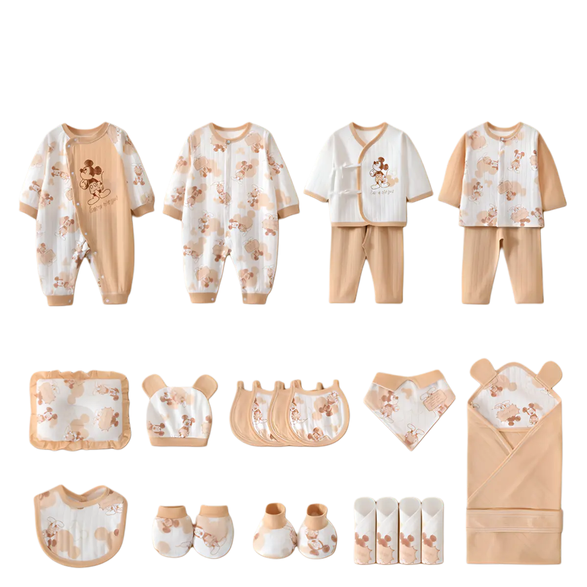 

Подарочная коробка для малышей и детей ясельного возраста Disney, [Suitcase]24 Pcs Set All-Season Coffee