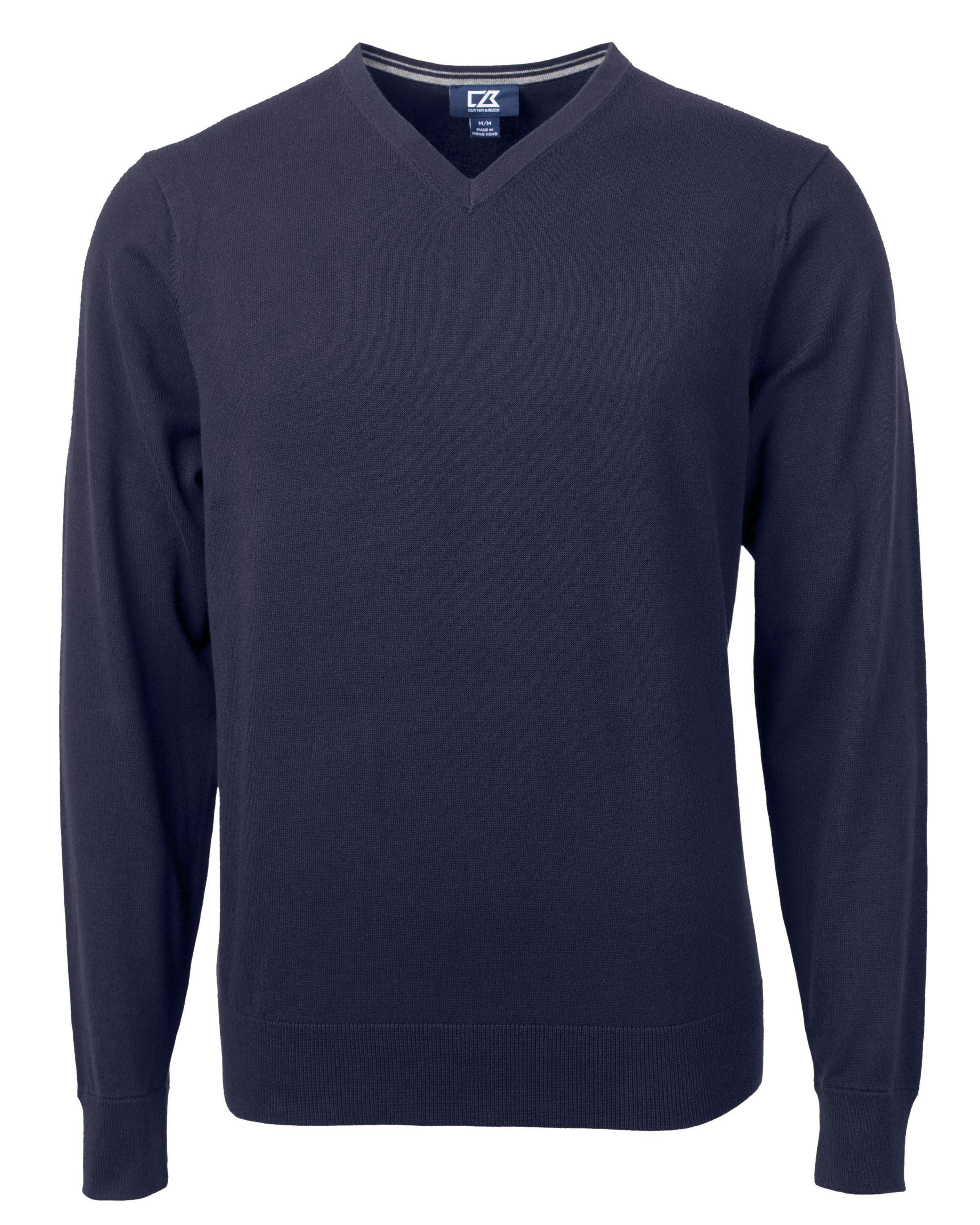 

Cutter & Buck Lakemont Tri-Blend мужской свитер-пуловер с V-образным вырезом, цвет liberty navy