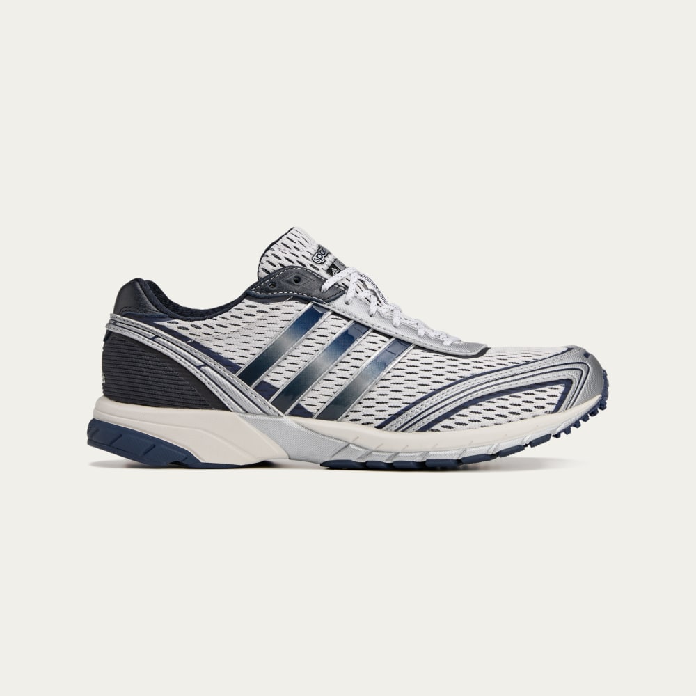 Кроссовки Adidas Sporty & Rich Adizero Adios shoes, цвет Cloud White/Collegiate Navy/Cloud White