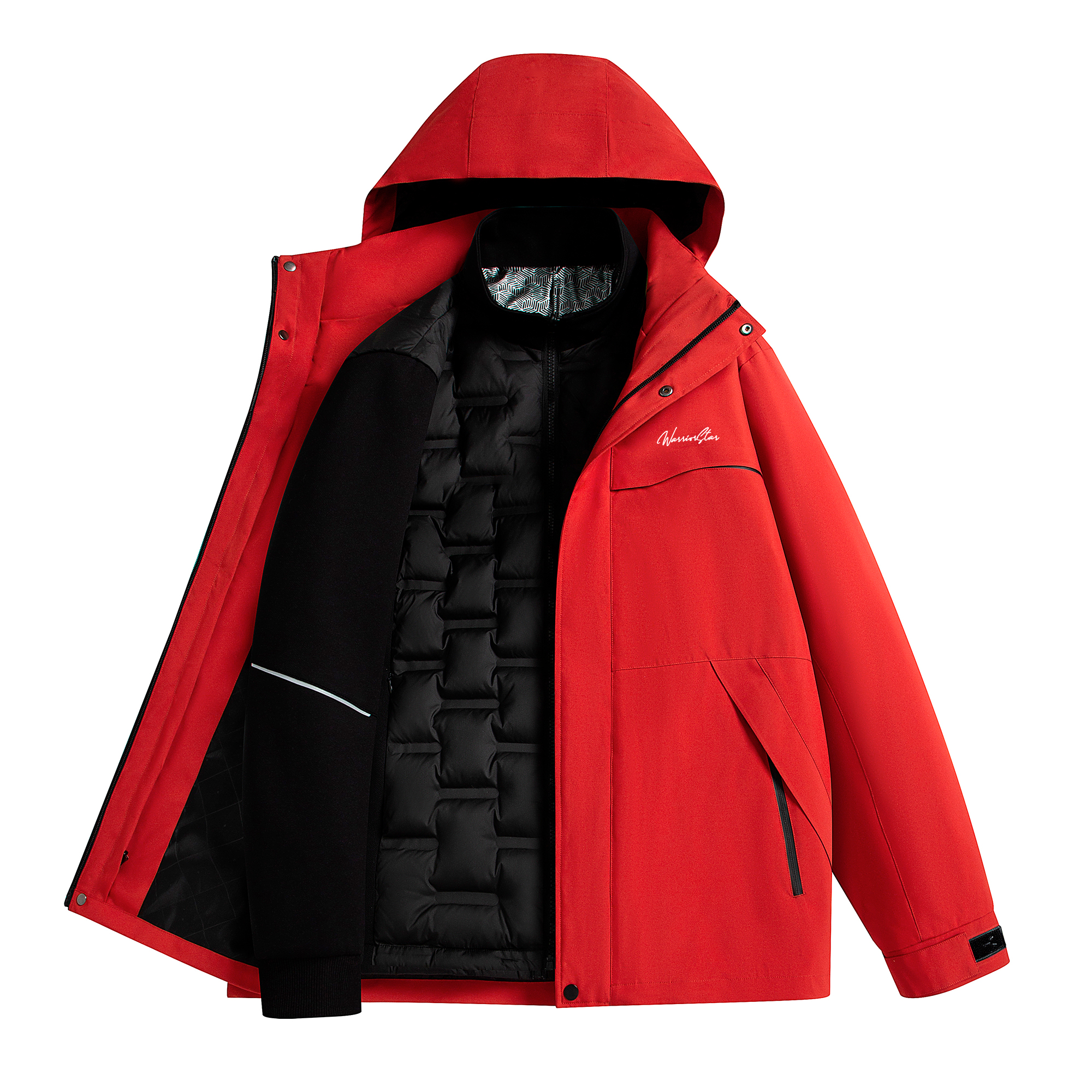 

Ветровка Unisex Thickened WARRIOR, розовыйfinch красный