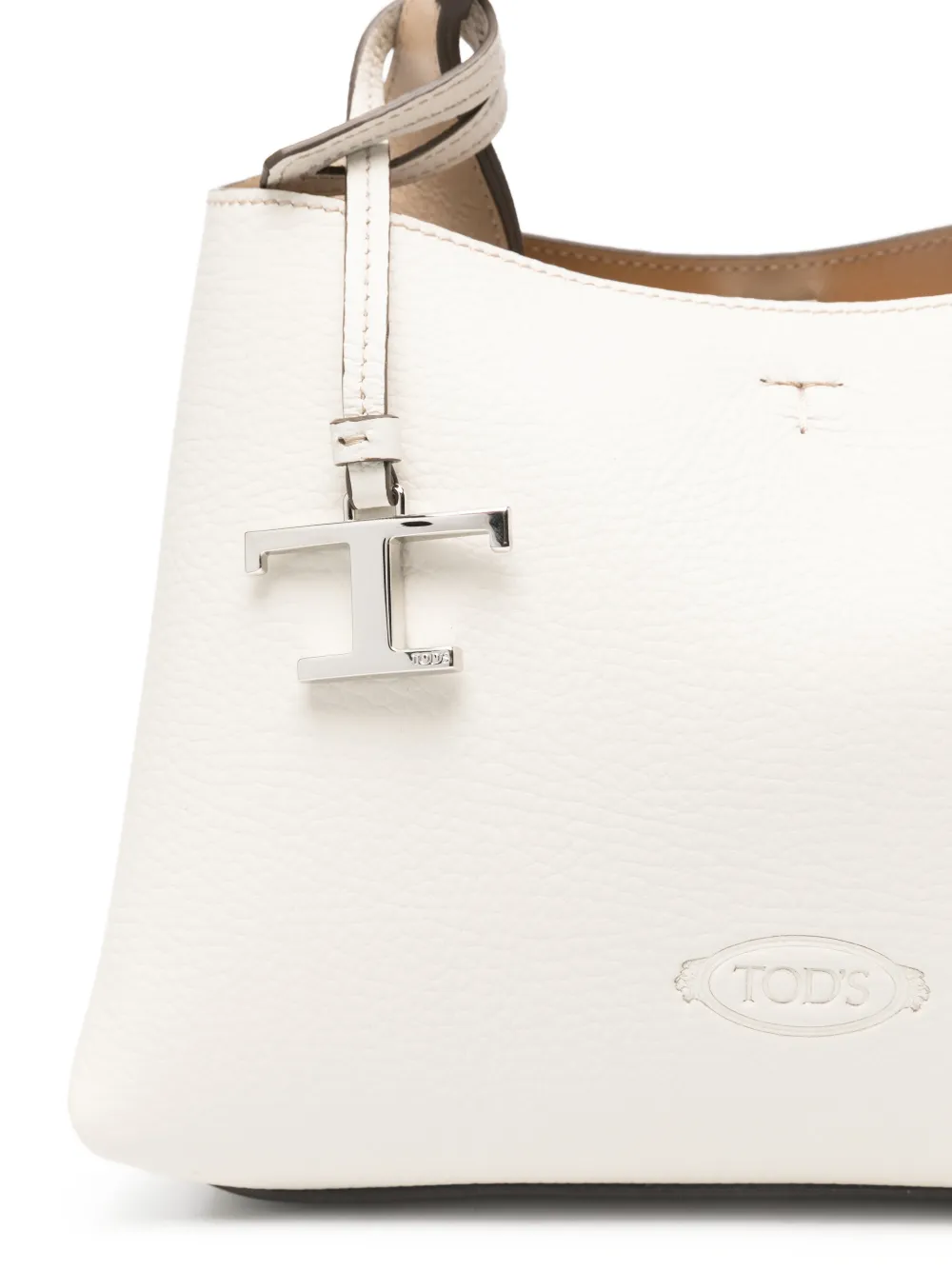 Мини-сумка-тоут с микрологотипом и подвеской Tod'S, белый — фото 4