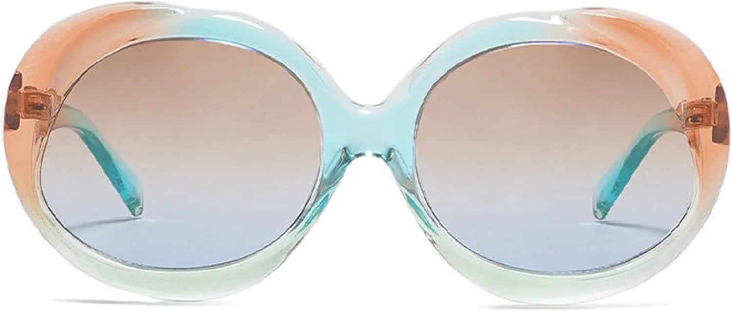 

Солнцезащитные очки Helena Oversized Round для женщин в винтажном стиле 90-х, с большой оправой, защитой от УФ-излучения UV400, модные солнцезащитные очки, C4