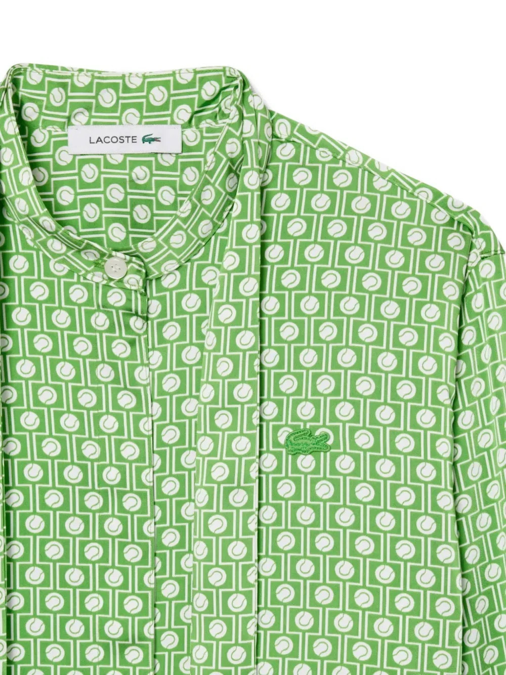 Рубашка Lacoste с узором и галстуком-бабочкой, зеленый — фото 2