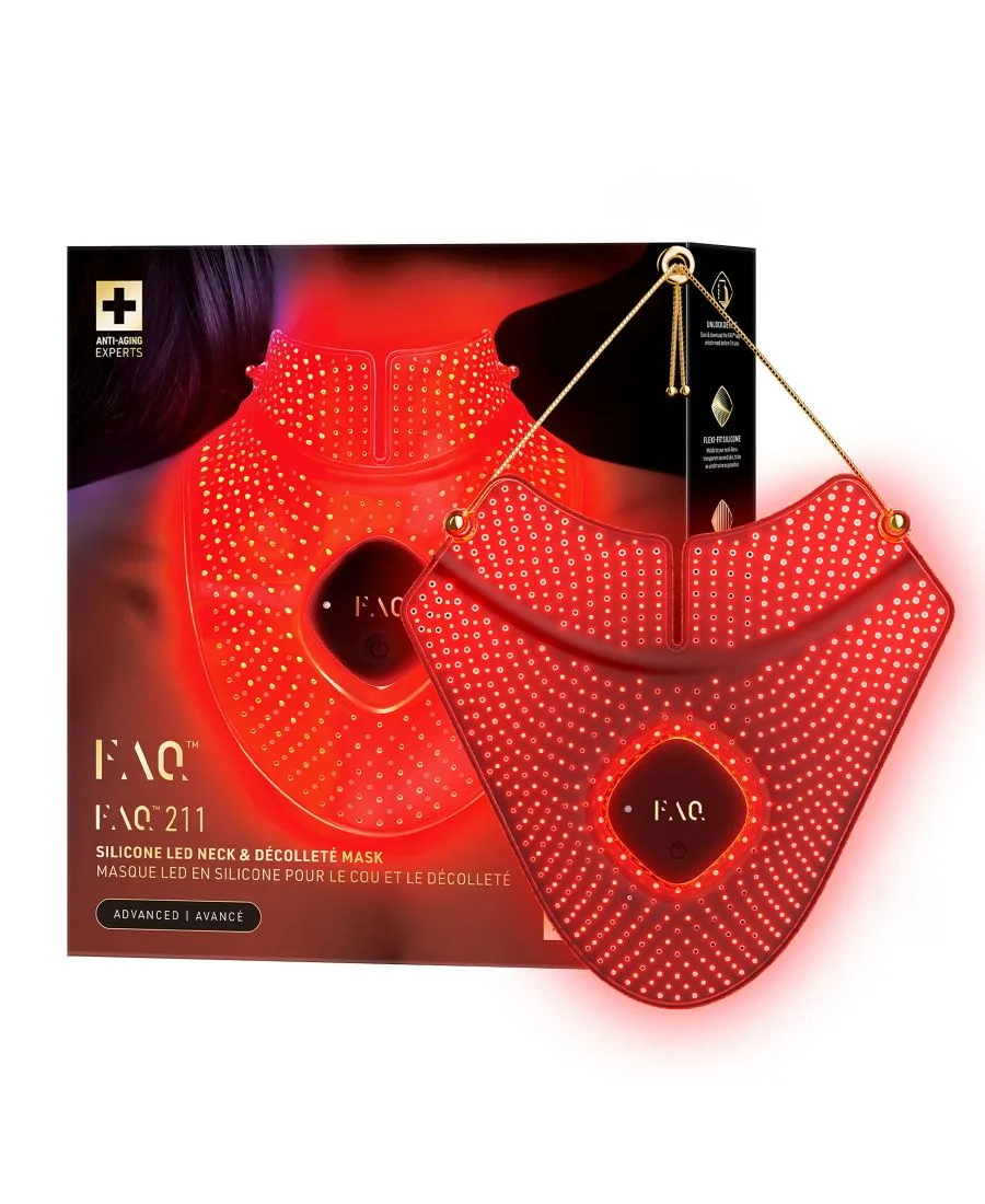 FOREO FAQ 211 Силиконовая маска для декольте со светодиодной подсветкой и ближним инфракрасным излучением — фото 2