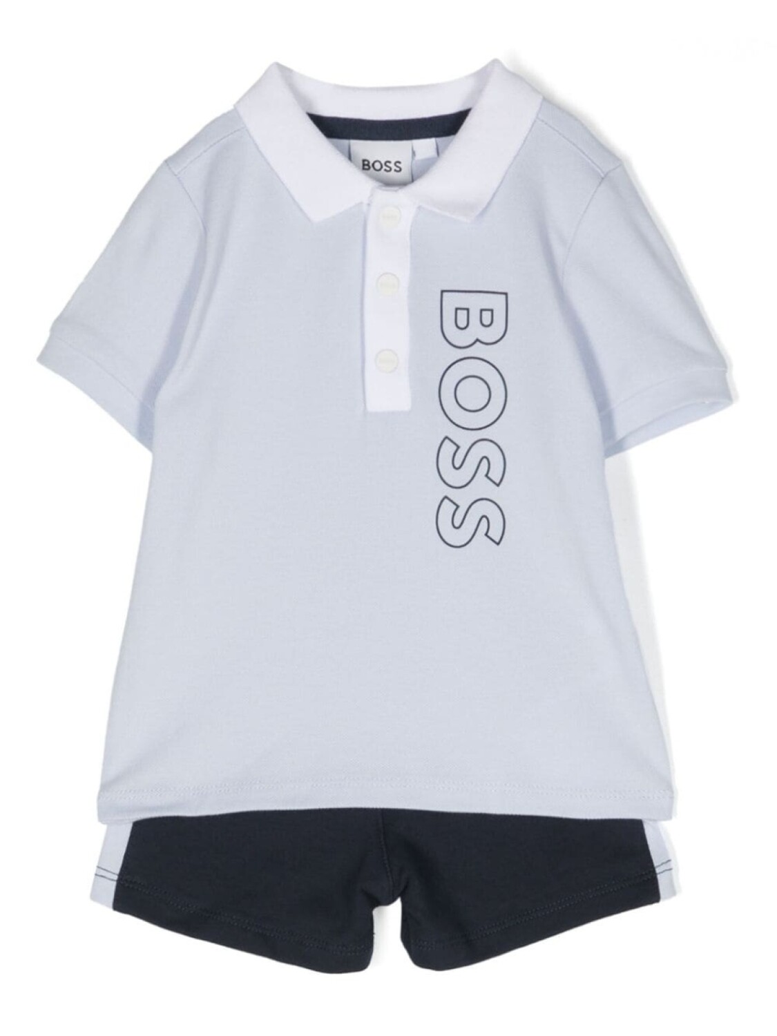 

BOSS Kidswear комплект из футболки и шортов с логотипом, синий