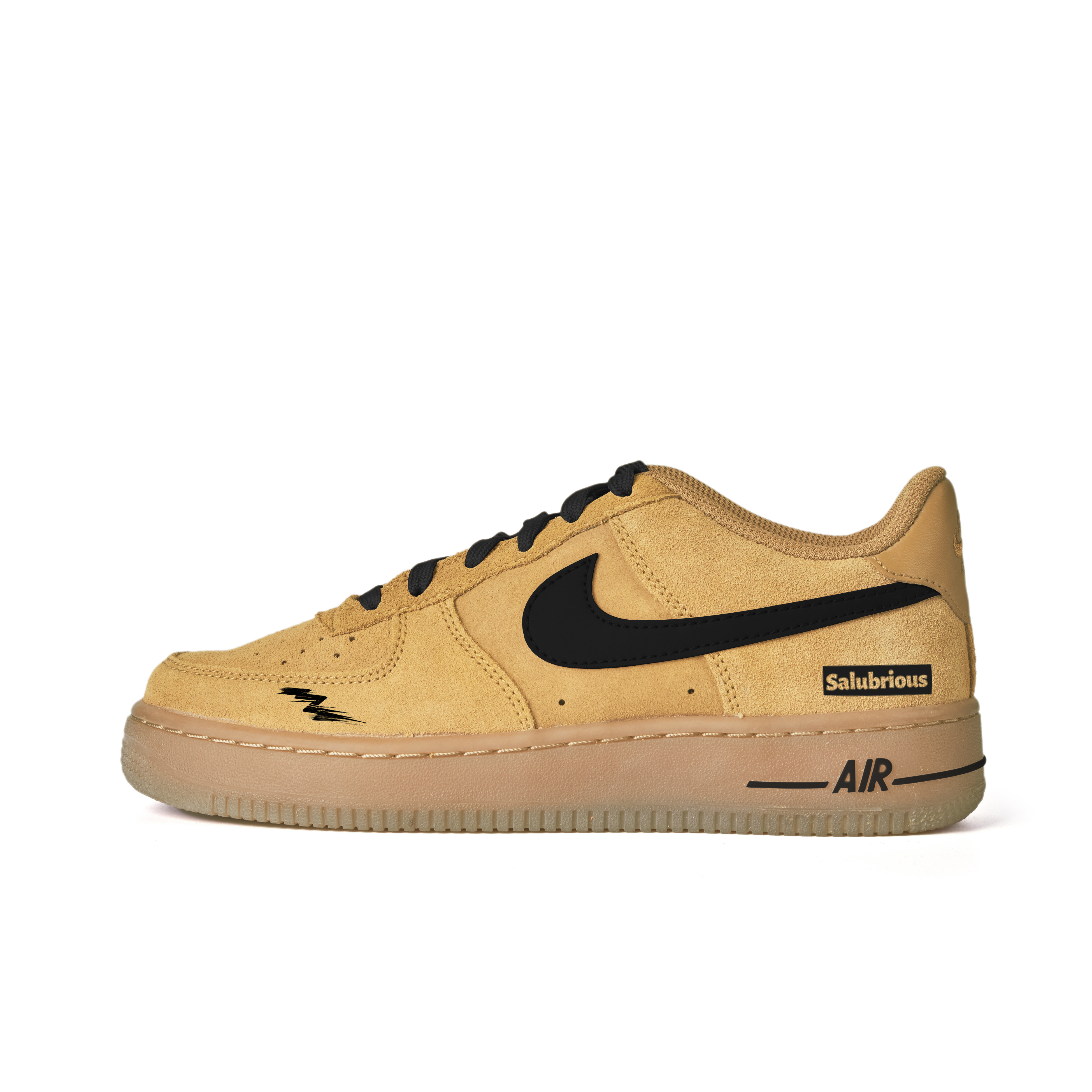 

Детские кроссовки для скейтбординга Air Force 1 Low Top для подростков Nike, коричневый