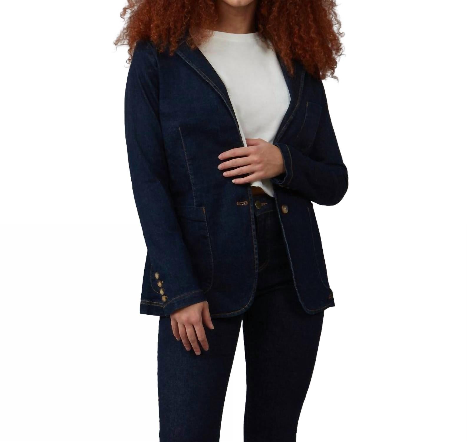 

Тилловский денимовый блейзер в темно-синей стирке Drb Lola Jeans