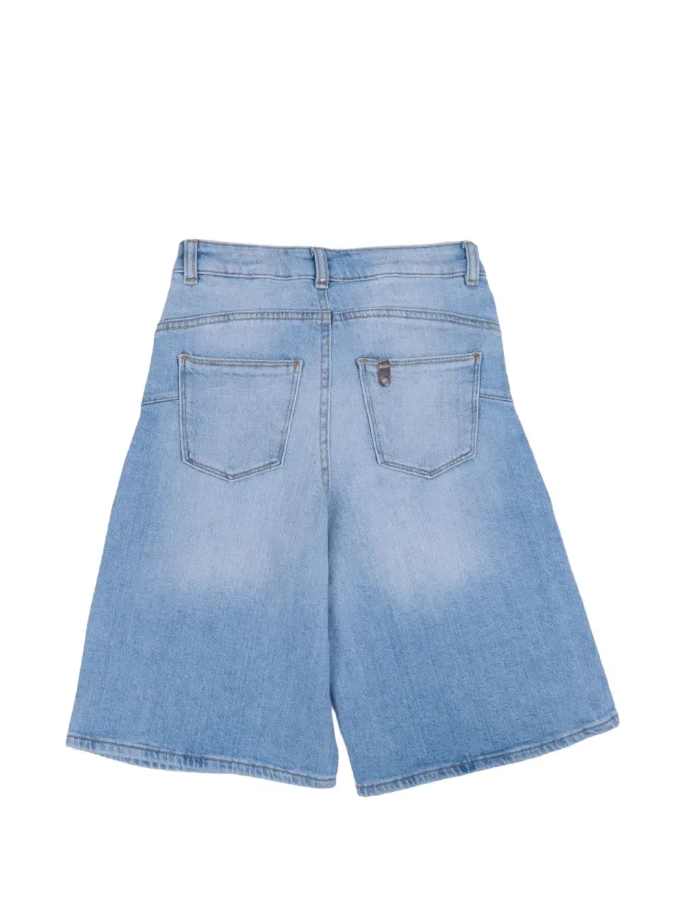 Джинсы кроя wide-leg с эффектом поношенности Liu Jo Kids, синий — фото 2