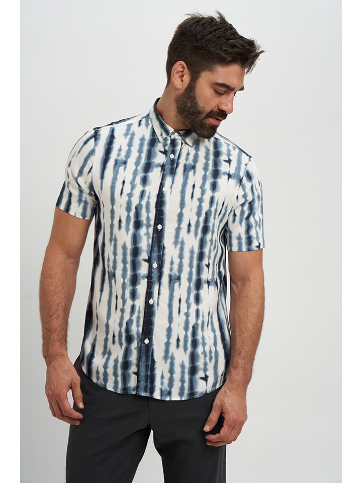 

Рубашка Marks & Spencer, синий/белый
