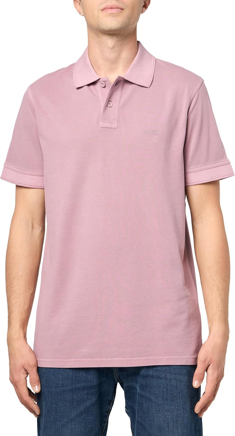 

BOSS Мужская базовая короткая рукав пике поло, Mauve Pink, Розовый, BOSS Мужская базовая короткая рукав пике поло, Mauve Pink