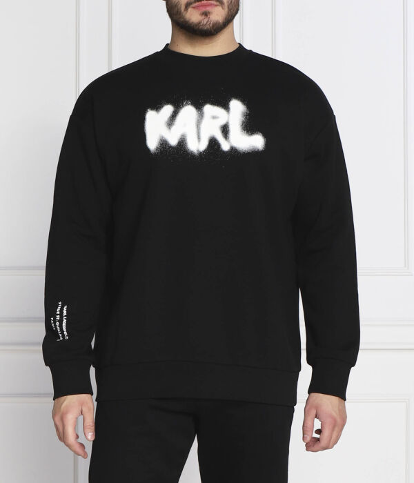 

Толстовка мужская Karl Lagerfeld с надписью, черный