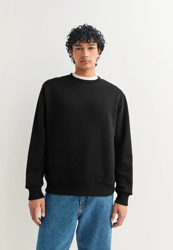 Толстовка хлопок Regular fit - heavyweight crew 3 pack Next, navy blue, grey marl, черный/темно-синий/серый — фото 4