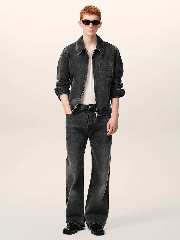 Джинсы Large Fit, Noir Used AMI PARIS, Black
