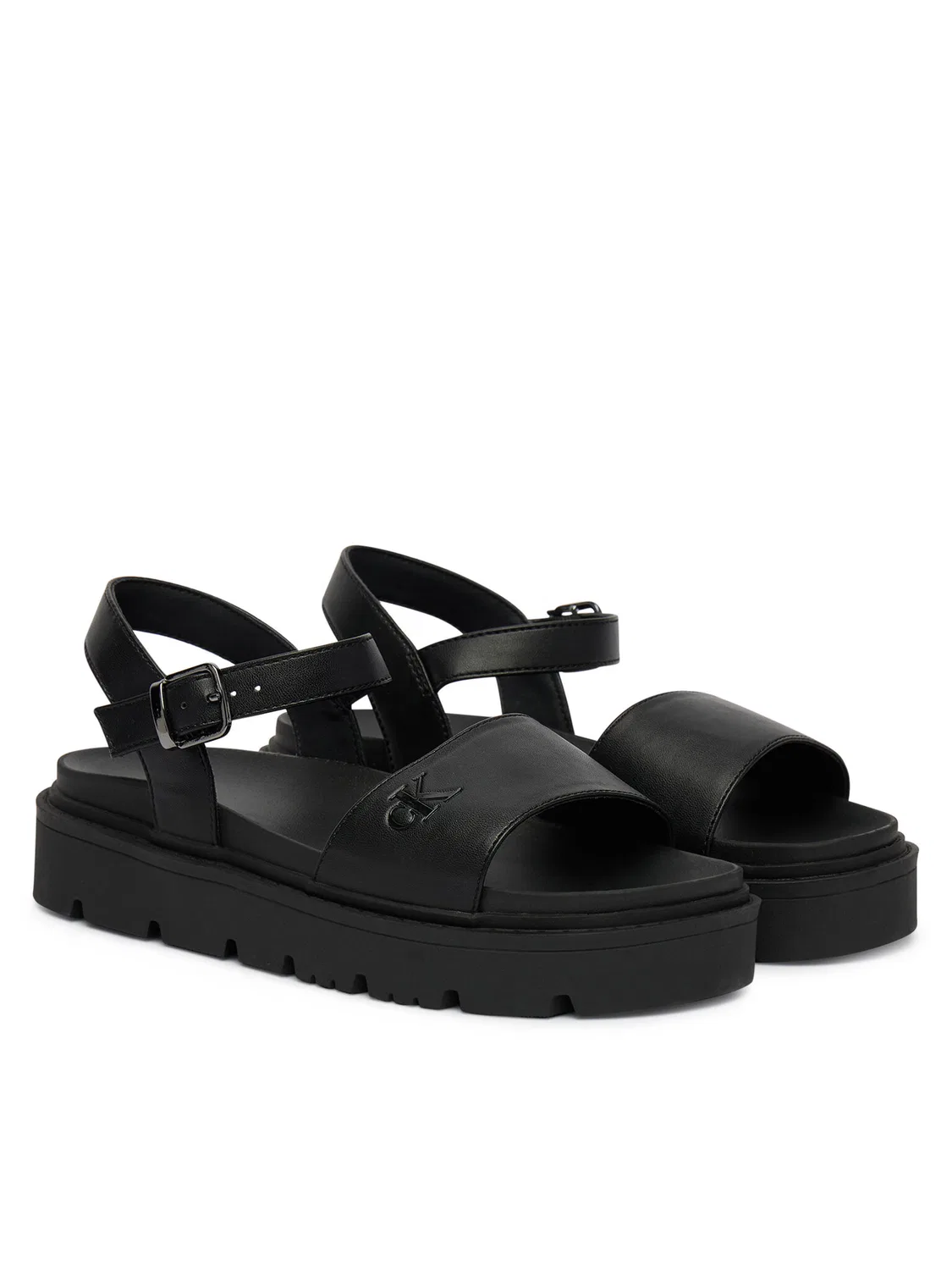 Сандалии для девочки Velcro Sandal Calvin Klein, черный — фото 2