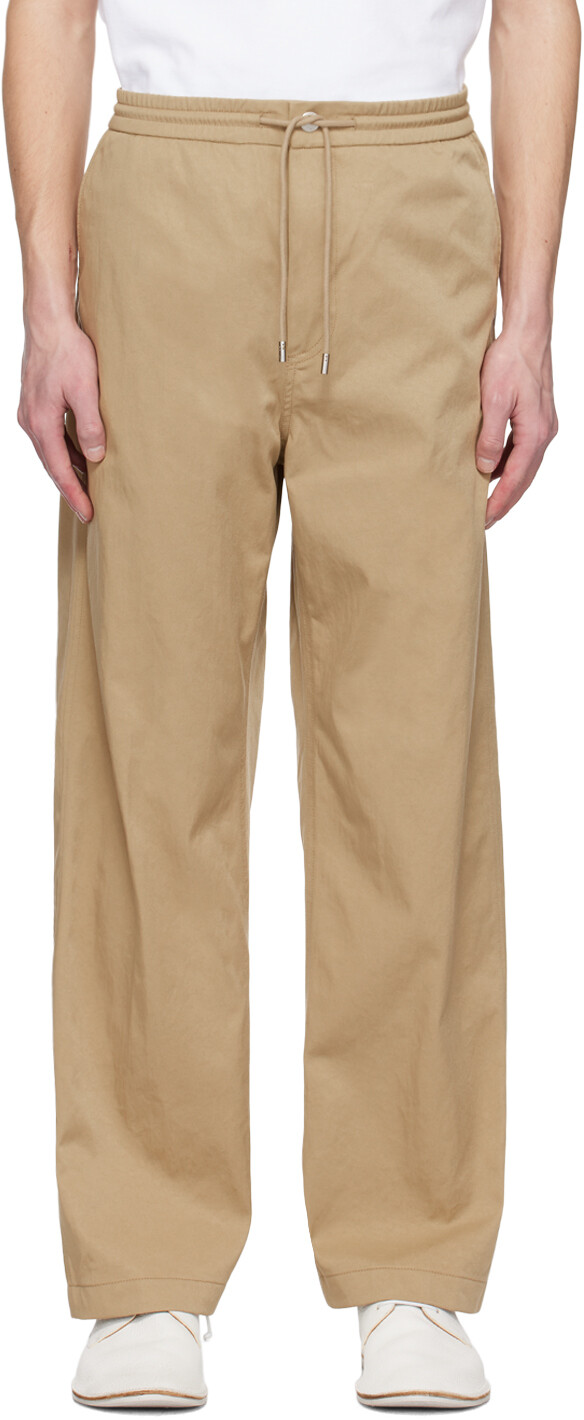 

Бежевые прямые брюки Solid Homme, Бежевый, Бежевые прямые брюки Solid Homme