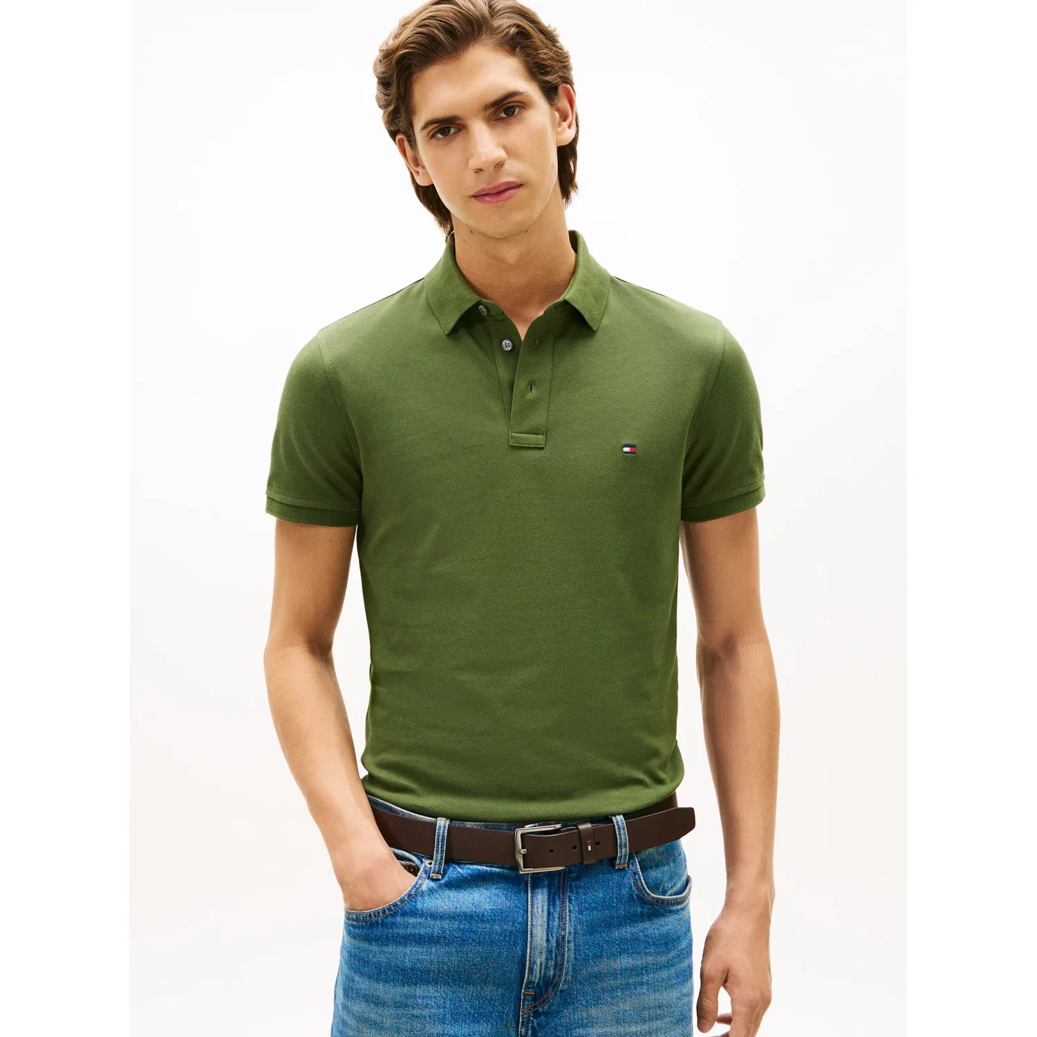 Мужское поло с логотипом Tommy Hilfiger, Mountain Pine