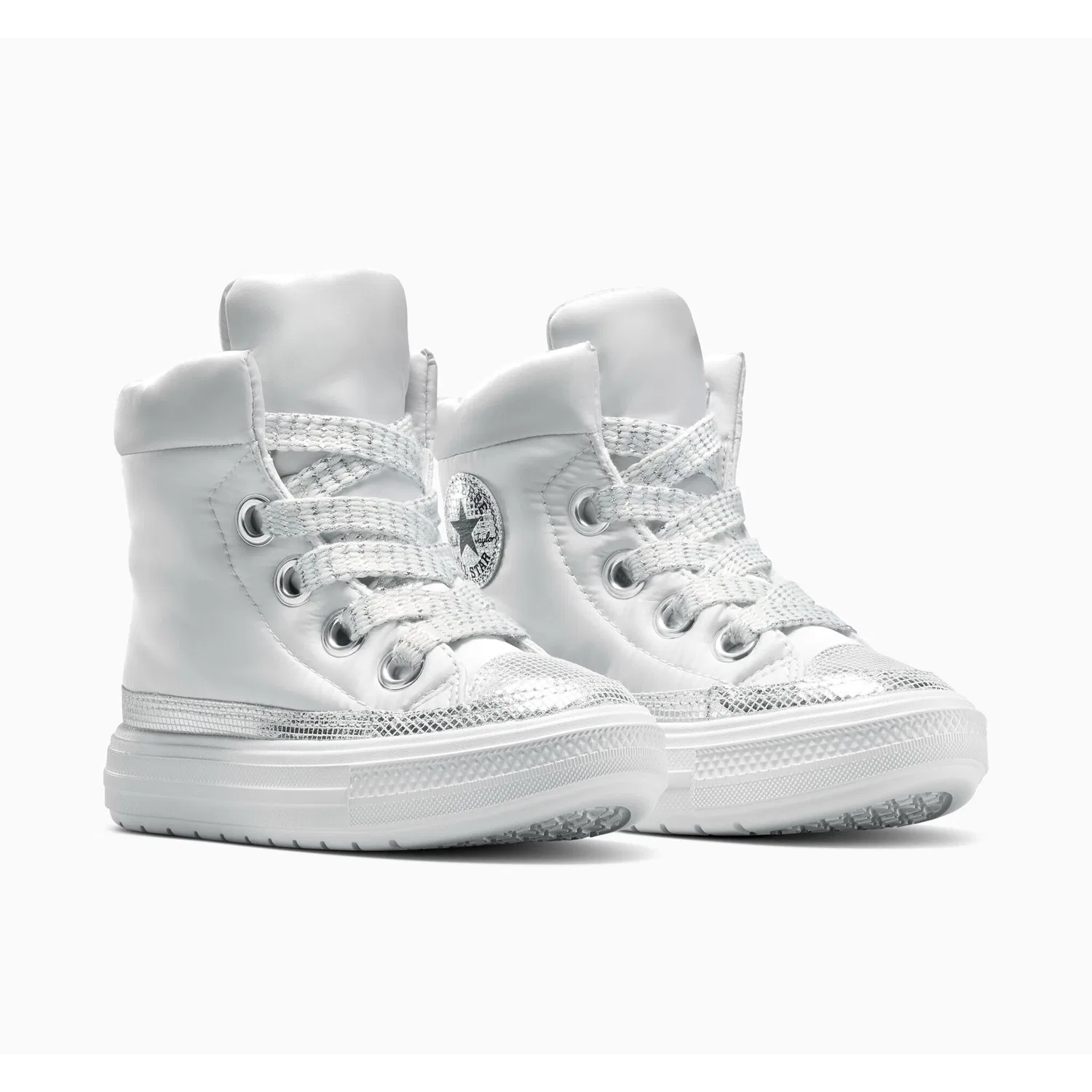 Детские кеды с высокой шнуровкой Converse CHUCK TAYLOR ALL STAR ELEMENTS BOOT, Barely Grey/Silver/Black
