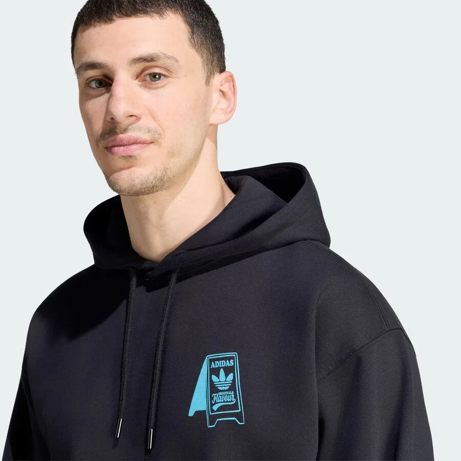 Толстовка ADIDAS ORIGINALS 'Food Cart' черного цвета — фото 3
