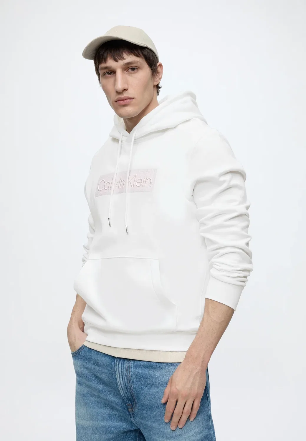 Худи с графическим принтом Calvin Klein, Bright White — фото 4