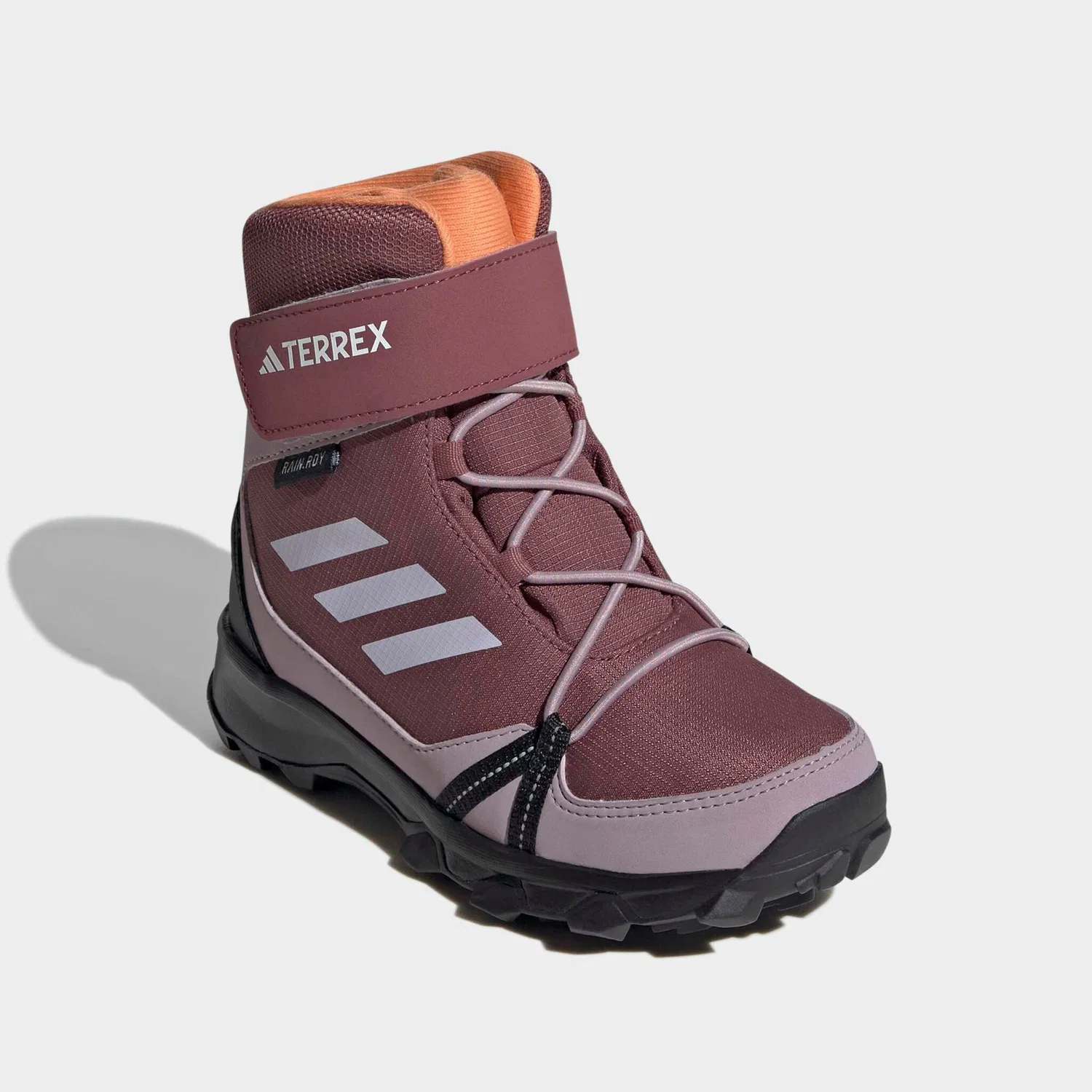 Детские зимние ботинки для снега с технологией COLD.RDY Adidas TERREX, Quiet Crimson/Silver Dawn/Amber Tint