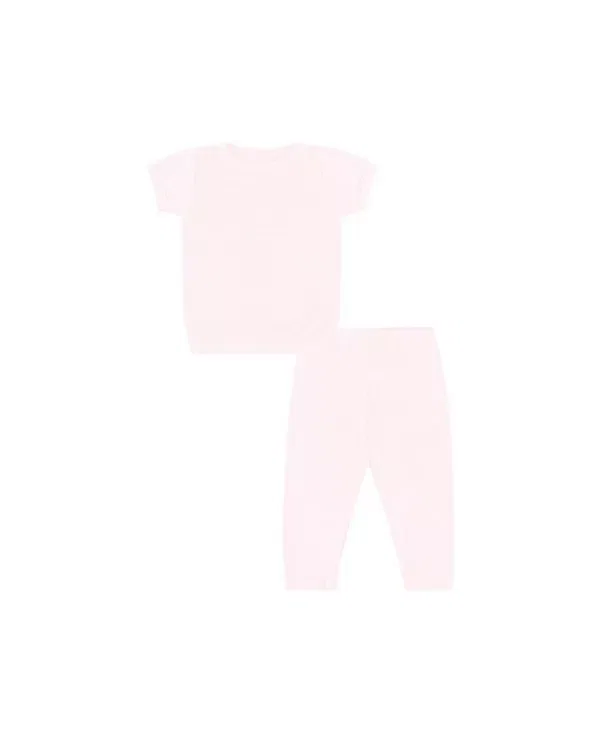 Детский комплект из рибаны с длинным рукавом PaigeLauren, Light Pink