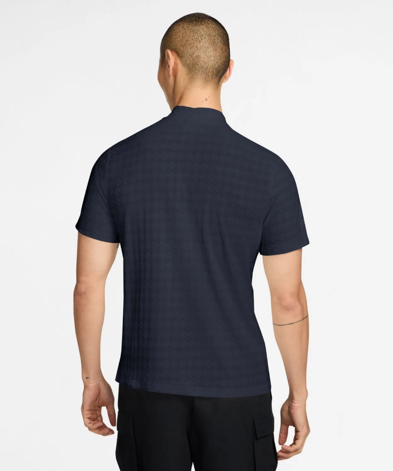 Мужская футболка с высоким воротником Aero-FIT Club Rules Nike, Obsidian — фото 2