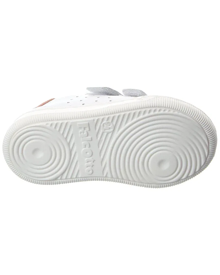Детские кроссовки кожаные на липучке Naturino Falcotto Kiner Low Leather Sneaker, White — фото 4