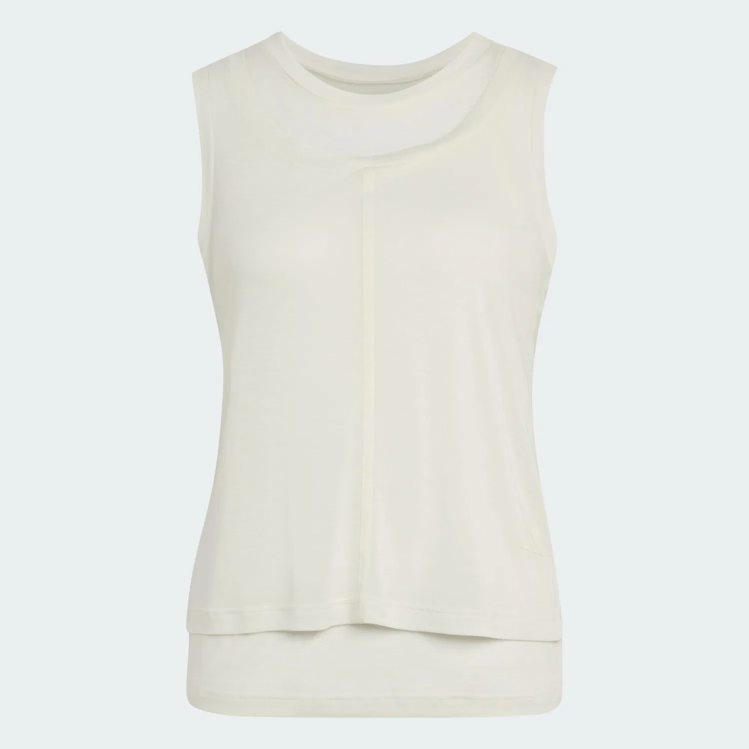 Женский топ без рукавов Soft Lux Sheer Tank Top adidas, Beige — фото 2