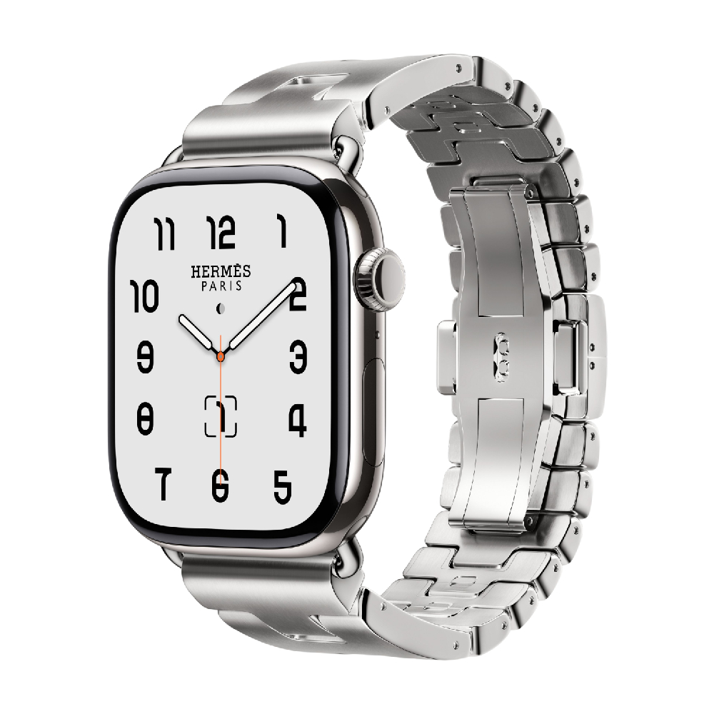 

Умные часы Apple Watch Hermès Series 11 (GPS+Cellular), 46 мм, Silver Titanium Case/Satiné Grand H Band - Small, Серебристый, Умные часы Apple Watch Hermès Series 11 (GPS+Cellular), 46 мм, Silver Titanium Case/Satiné Grand H Band - Small