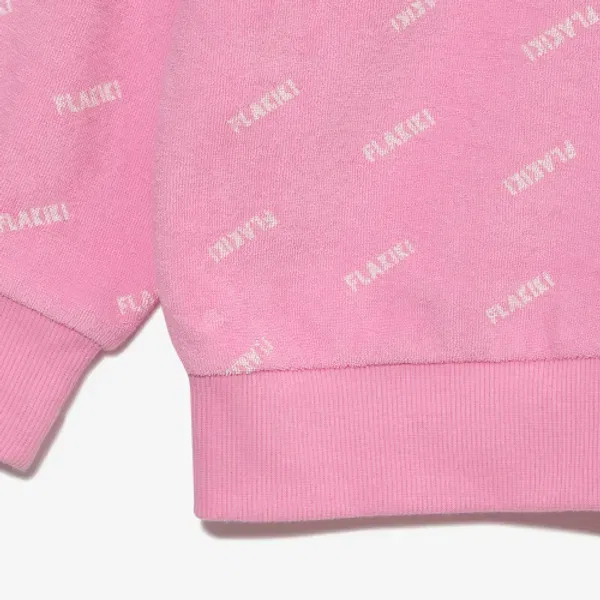 Свитшот с воротником Fila Kids, хлопковый, Terry, FILA, белый — фото 3