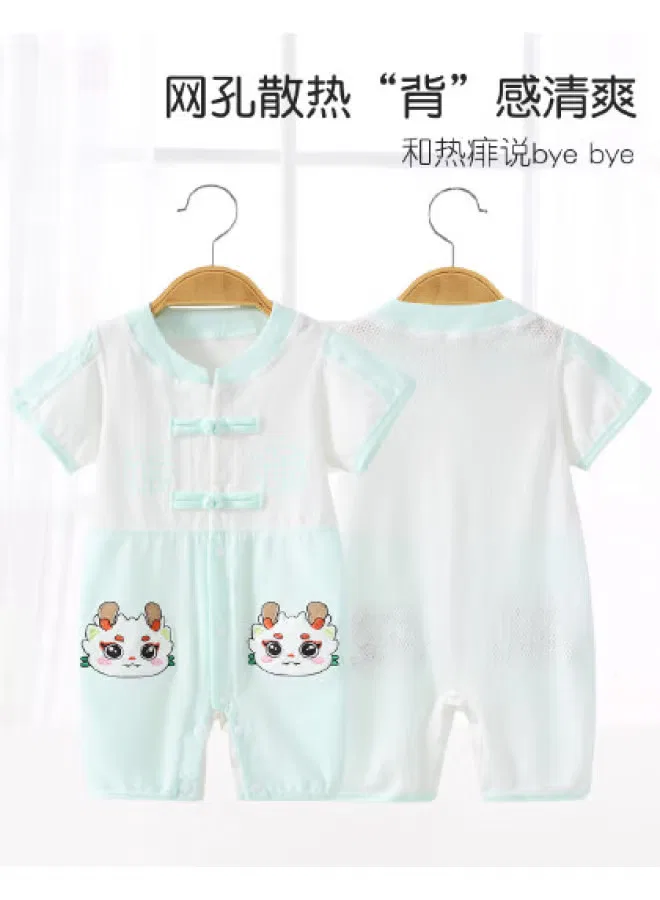 Боди-комбинезон с коротким рукавом хлопковый Bornbay, зеленый