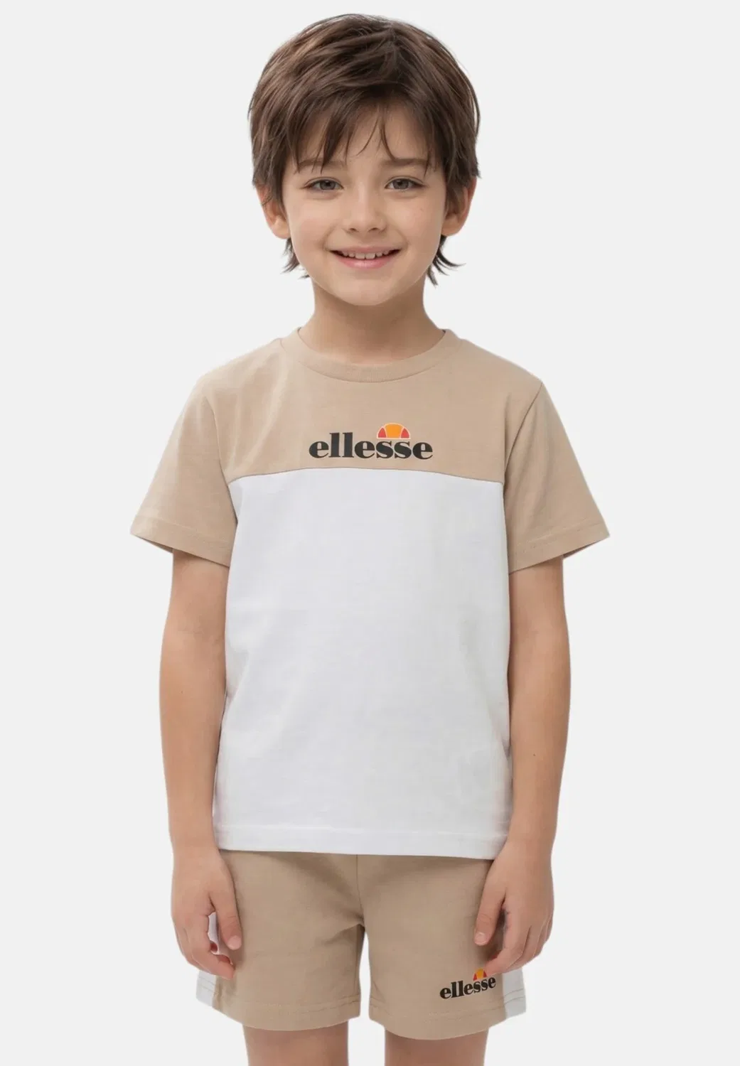 Комплект - футболка с принтом Ellesse, Beige
