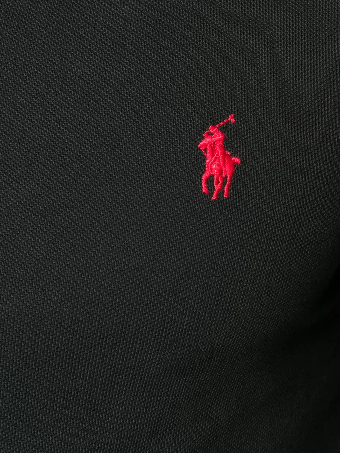 Polo Ralph Lauren Поло с вышитым логотипом, черный — фото 4